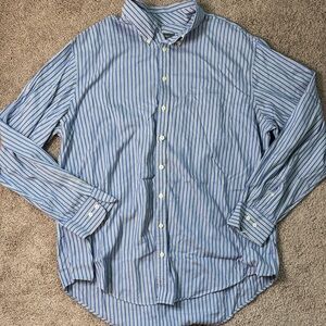 Merona Blue and White Striped Casual Shirt